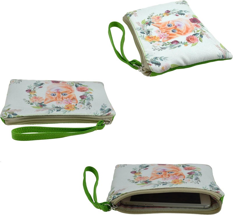 Rantanto Small Cute Cash Coin Purse, Canvas Change Purse, Kawaii Coin Pouch With Handle Christmas Gift For Women Teenager Girls (BG0008 Cat) - Image 3