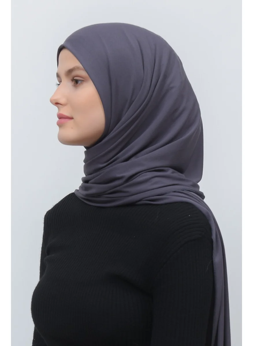 Altobeh Hijab Combed Cotton Shawl Plain-Smoked
