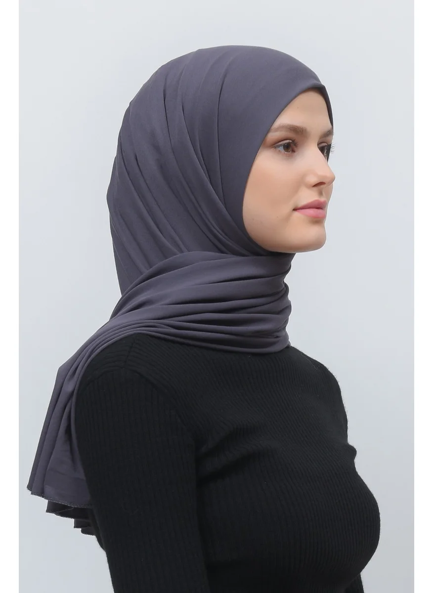 Altobeh Hijab Combed Cotton Shawl Plain-Smoked