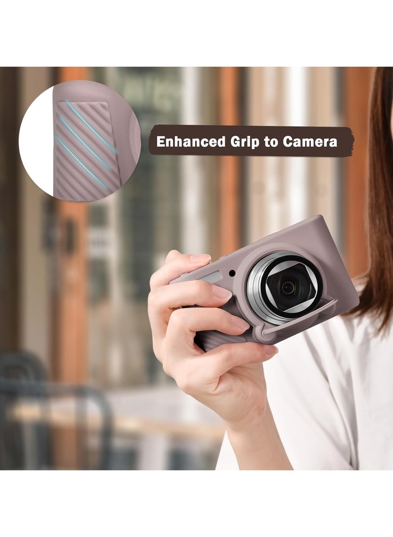 Arabest Canon PowerShot SX740 SX730 Silicone Camera Case Soft Cover Rubber Sleeve Lens Cover - Image 4