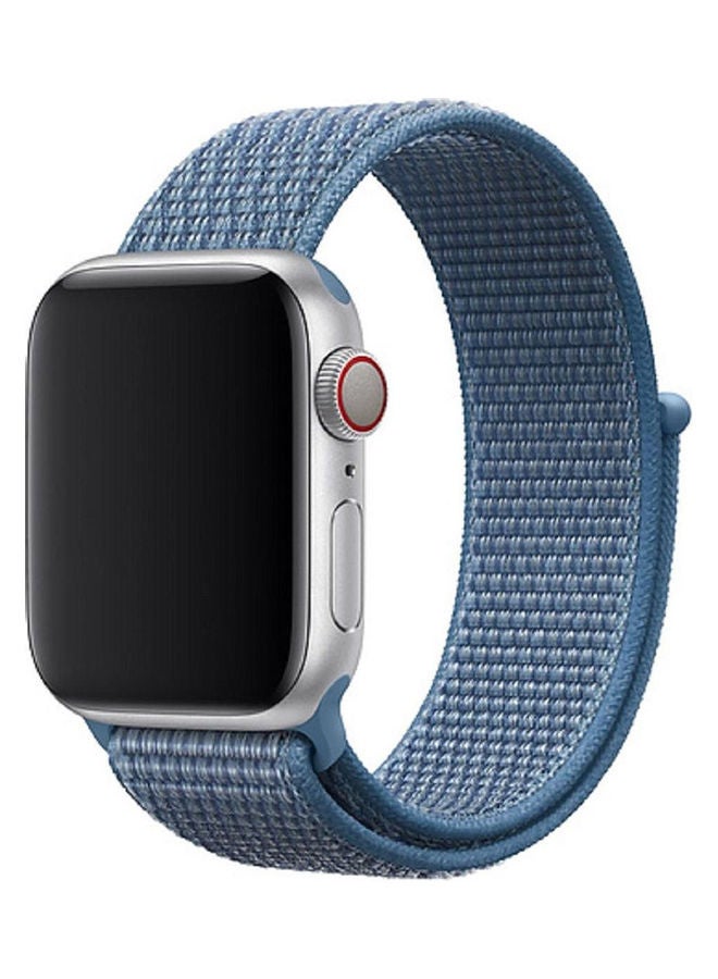 NIBEMINENT Woven Nylon Apple Watch Sport Loop 42/44Mm Blue - Image 2