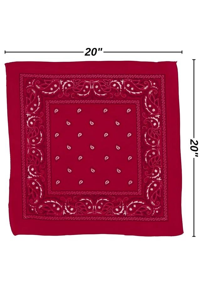 Amscan Bandana, Red, 20" x 20" (Pack of 12), Red - Image 3