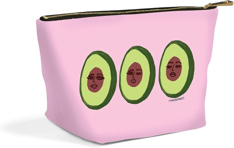 Studio Oh! Cosmetic Bag for Makeup & Toiletries Avocadoze - Fully Lined, Spacious Size: 8.25" W x 5.5" H x 2.75" D Clutch Pouch with Full Zip Closure
