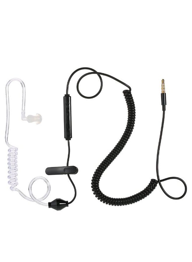 Anti Radiation Single Ear Hook Headphone Black/Clear - Image 1