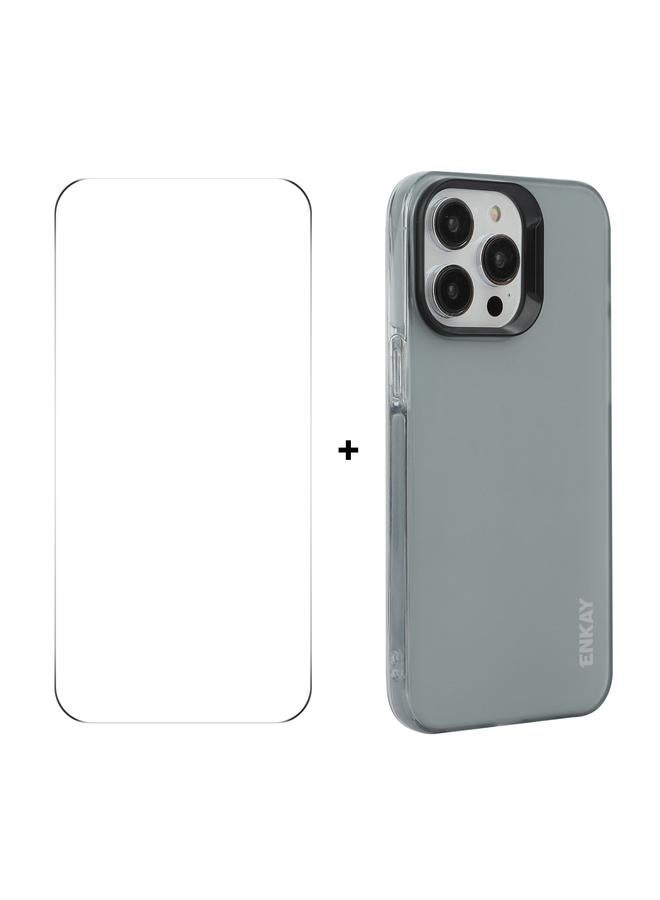 The Bros Case For iPhone 16 Pro Hat-Prince Translucent Matte TPU Phone Case + 9H Big Arc Edge Film