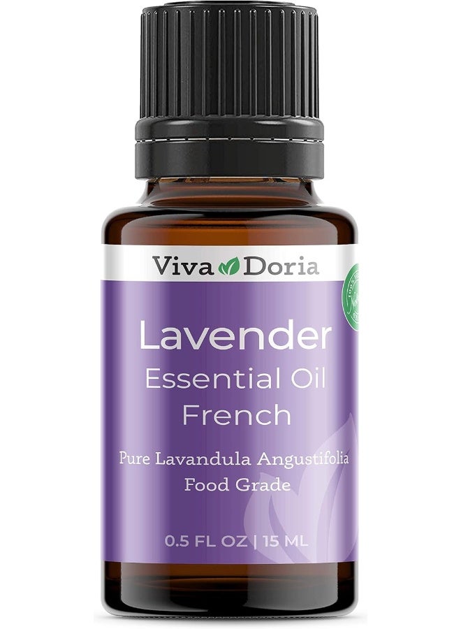 Viva Doria Lavender Essential Oil, 100% Pure, Natural Essential Oil, Undiluted, For Aromatherapy, Food Grade, 15 ML - Image 1