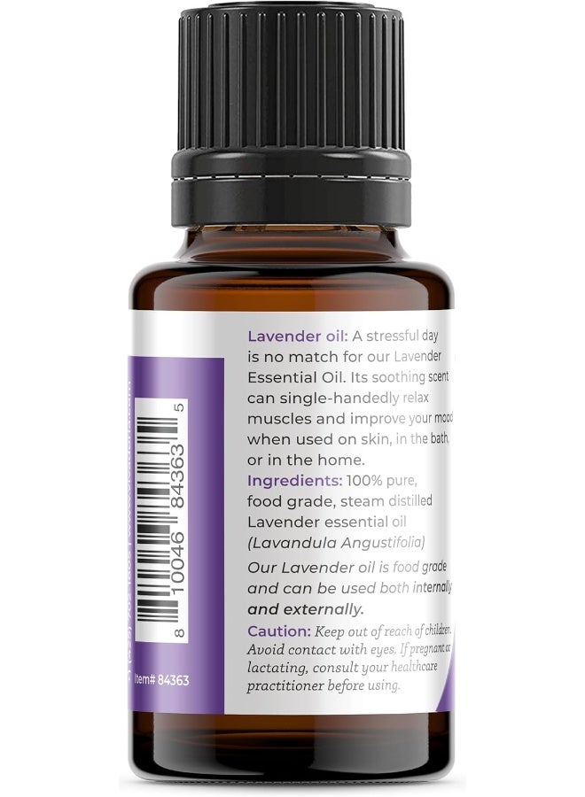 Viva Doria Lavender Essential Oil, 100% Pure, Natural Essential Oil, Undiluted, For Aromatherapy, Food Grade, 15 ML - Image 3