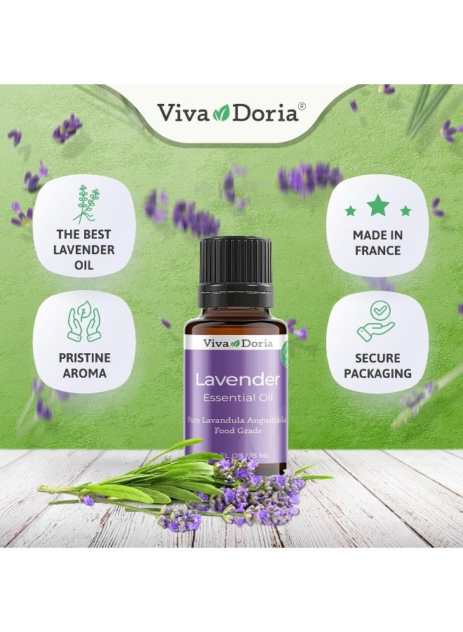 Viva Doria Lavender Essential Oil, 100% Pure, Natural Essential Oil, Undiluted, For Aromatherapy, Food Grade, 15 ML - Image 2