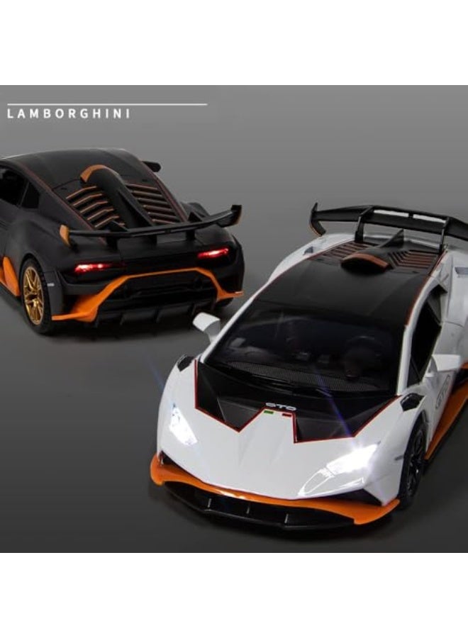 Toy Cars for Boys 1/24 Sports Car Huracan STO Metal Die Cast Toy Cars, Collectibles Model Cars, Pull Back Toy Car with Light and Sound, Gifts for Age 3+ Year Old Boys - Image 3
