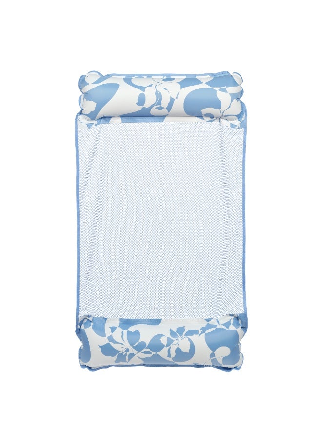 Trishi Coconut Grove Inflatable Floating Hammock Pool Float – Water Lounge Chair with Mesh Center, Portable Pool Float for Adults & Kids, Ideal for Beach, Pool & Summer Relaxation Deluxe Wild Hibiscus - Image 2