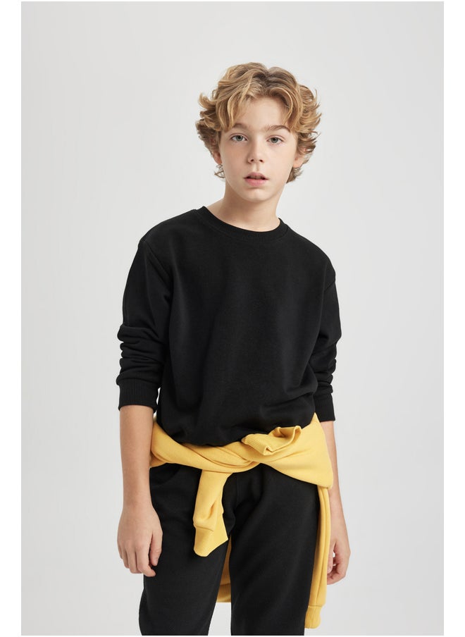 DeFacto - Boy Regular Fit Crew Neck Long Sleeve Knitted Sweat Shirt - Image 1
