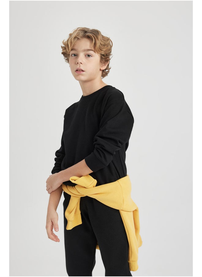 DeFacto - Boy Regular Fit Crew Neck Long Sleeve Knitted Sweat Shirt - Image 1