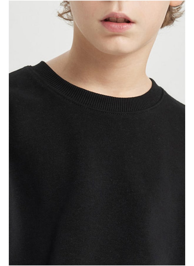 DeFacto - Boy Regular Fit Crew Neck Long Sleeve Knitted Sweat Shirt - Image 1