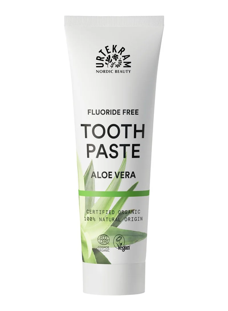 Urtekram Urtekram Aloe Vera Toothpaste, 75ml - Fluoride-Free, 100% Organic - Vegan, Natural Ingredients, Gentle Oral Care