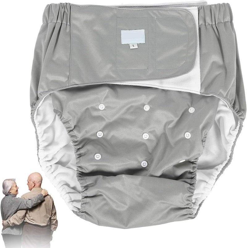 TMISHION 4 Colors Adults Diapers Reusable Adult Nappy Washable Adjustable Large Diaper for for Women Men Bariatric Seniors Patients Incontinence CareYellow - Image 1