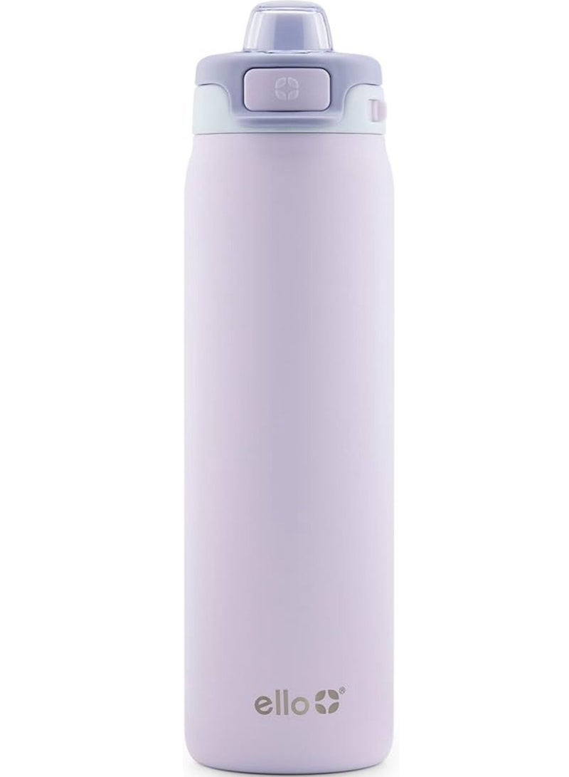 Ello Pop & Fill 22oz Stainless Steel Water Bottle with QuickFill Technology, Double Walled and Vacuum Insulated Metal, Leak Proof Locking Lid, Sip and Chug, Reusable, BPA Free - Image 1