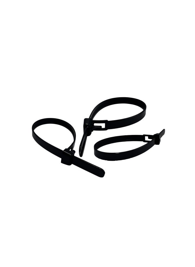 KSS Releasable Cable Ties – Heavy Duty, Reusable & Durable with Special Lock Design, Sharp Tail for Easy Installation 100Pieces/Pack  - Image 1