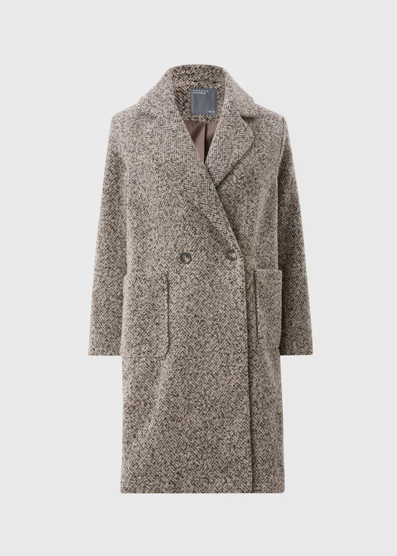 Matalan Brown Textured Smart Coat