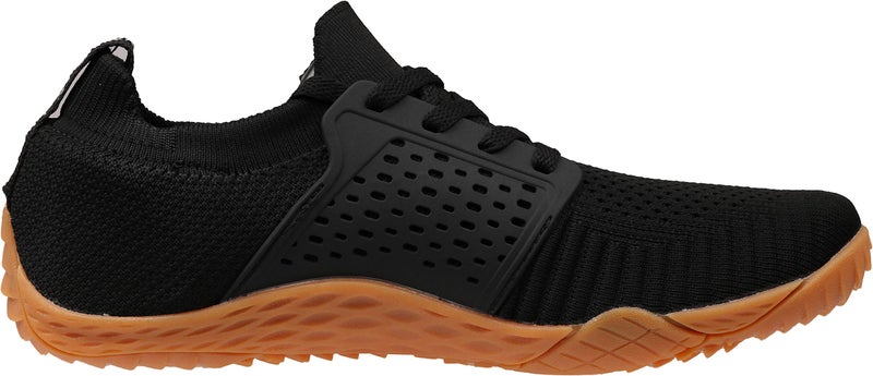 WHITIN Women's Low Zero Drop Shoes Minimalist Barefoot Trail Running Camping Size 8.5 Wide Toe Box Female Workout Sneaker Tennis Flat Black/Gum 39 - Image 5