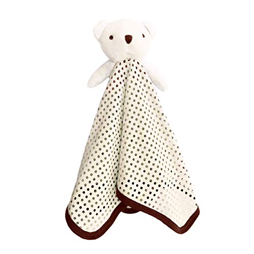 The Safer Baby Lovey Breathable Soft Security Blanket Soft Blanket with Holes for Easy Breathing Gender Neutral Snuggle Toy Baby Gift for Newborns Stuffed Plush Animal 16x16 Inch White