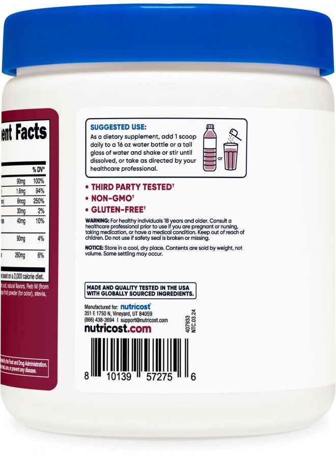 Nutricost - Nutricost Electrolyte Complex Powder (120 Servings, Grape) - Hydration Supplement Drink Mix with Vitamins and Minerals - Image 1