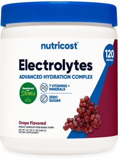 Nutricost Electrolyte Complex Powder (120 Servings, Grape) - Hydration Supplement Drink Mix with Vitamins and Minerals
