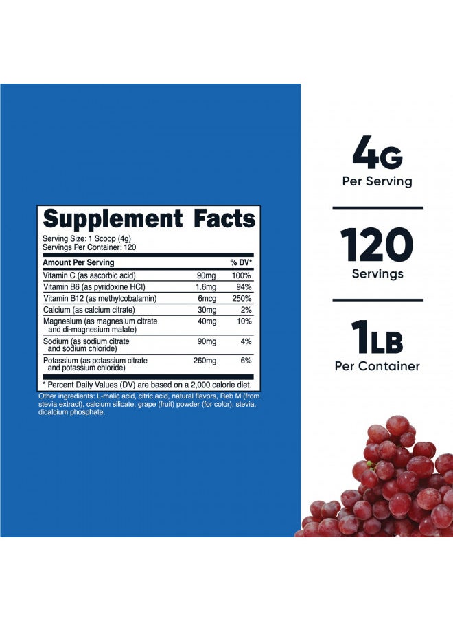 Nutricost - Nutricost Electrolyte Complex Powder (120 Servings, Grape) - Hydration Supplement Drink Mix with Vitamins and Minerals - Image 1