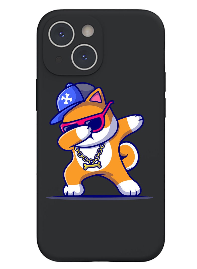 Theodor Protective Slim Fit Case Liquid Silicone Cover with Full Body Protection Anti-Scratch Shockproof Case For iPhone 13 Black  - Dubai Black - Image 1