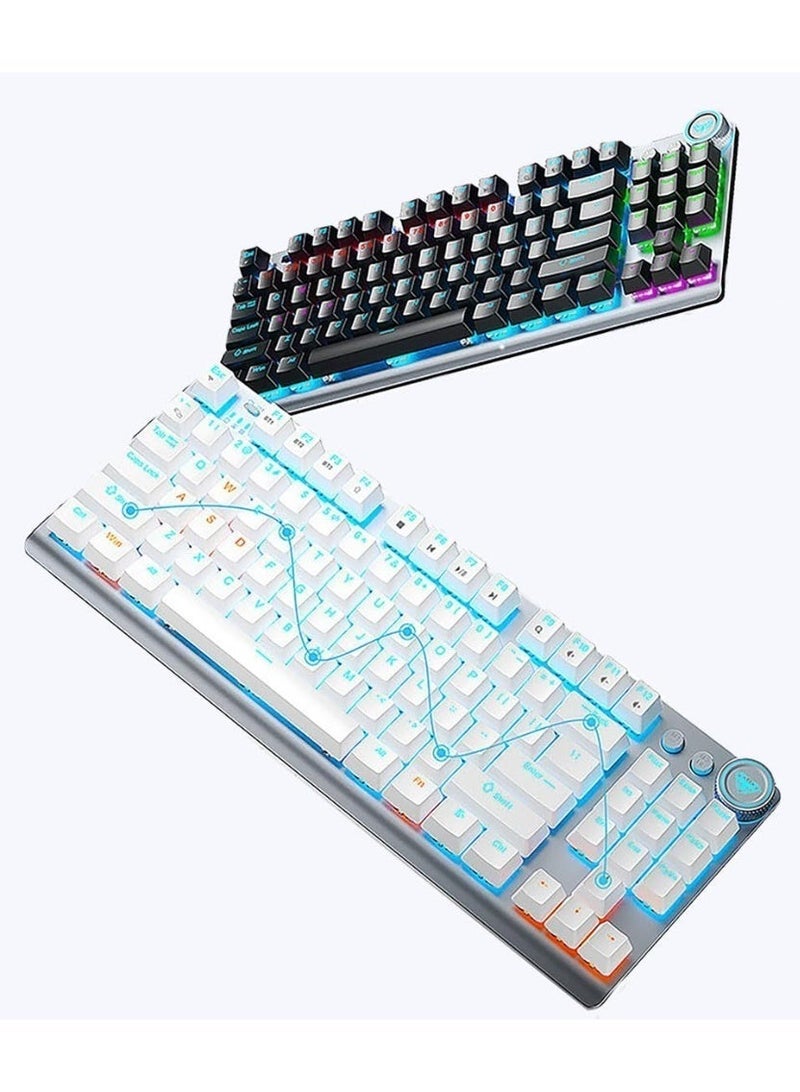 أولا لوحة مفاتيح الألعاب الميكانيكية ااسلكية Aula F3001، إضاءة خلفية RGB، بلوتوث/2.4 جيجاهرتز/USB-C، مفاتيح خطية مُشحمة مسبقًا، لأجهزة الكمبيوتر/الكمبيوتر اللوحي/PS/Xbox - Image 1