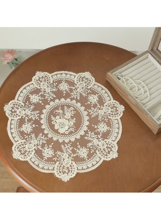 Retro French Style Lace Placemats, Fashionable Embroidered Cup Mat, Vase Mat - view 4