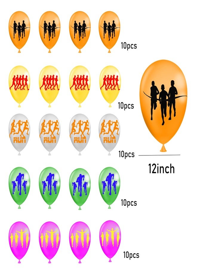 كوبا بلاي مجموعة كوبا بلاي من 50 قطعة من بالونات اللاتكس لتزيين حفلات الجري - جوائز رياضية لسباق الماراثون والعدو الريفي، لوازم وهدايا حفلات أعياد ميلاد شخصية - Image 4