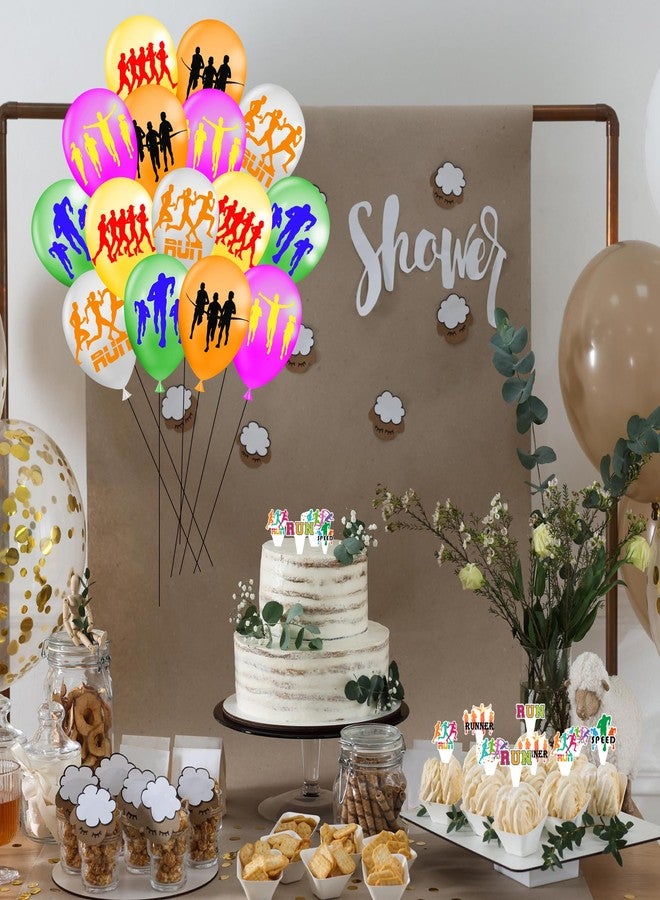 كوبا بلاي مجموعة كوبا بلاي من 50 قطعة من بالونات اللاتكس لتزيين حفلات الجري - جوائز رياضية لسباق الماراثون والعدو الريفي، لوازم وهدايا حفلات أعياد ميلاد شخصية - Image 3