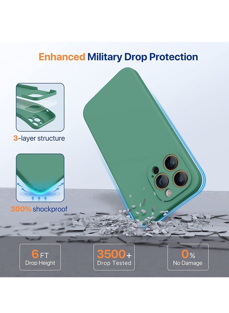 MUNTAQI iPhone 14 Pro Max Case, with 2 Pack Screen Protectors,[Upgraded Enhanced Camera Protection],Shockproof Liquid Silicone Case with Microfiber Lining,6.7 inch - Image 3