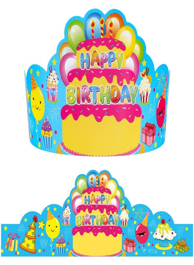 AUGTHEEP Pack of 36 Birthday Crowns for Kids - Colorful Paper Party Hats for Students Classroom School VBS Party Supplies - Image 1