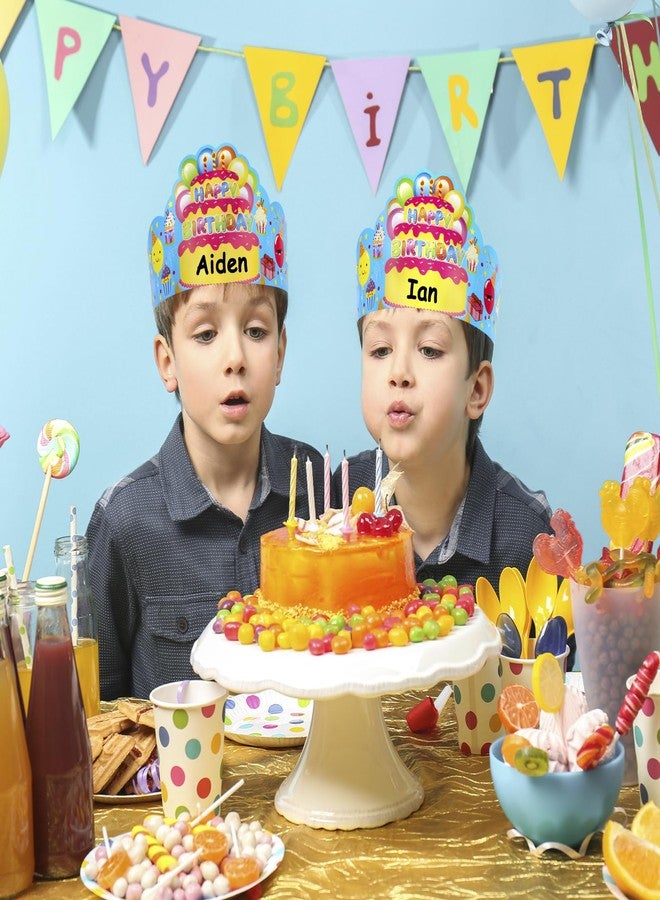 AUGTHEEP Pack of 36 Birthday Crowns for Kids - Colorful Paper Party Hats for Students Classroom School VBS Party Supplies - Image 5