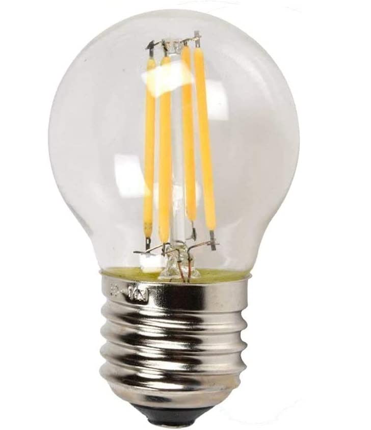 Desidiya 4W Edison Tungsten Filament Round Antique Glass G45 Light Bulbs Pack of 2 Vintage Base E27 Bulb Yellow Light For Home Decoration Living Room/Hall/Balcony/Restaurant Bar Lighting - Image 2