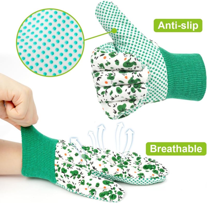 Ainiv Floral Gardening Gloves for Women/Ladies, Non-Slip Garden Work Gloves,Breathable Yard Work Glove Light Working Gloves - Image 4