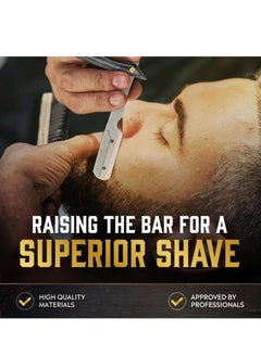 GUTCHE Men's razor, old-fashioned colorful wood stainless steel folding razor, can be used for shaving, eyebrow trimming, face trimming, suitable for beauty salons and families  - Image 3