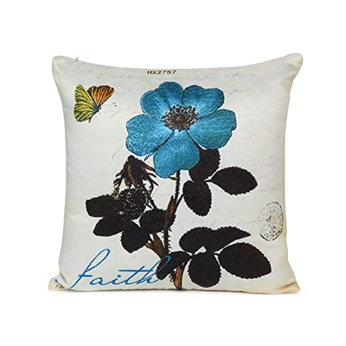 Oussum Soft & Comfortable Abstract Pattern Square Cushion Sofa Cushion Case Pillow Covers Throw for Home Decoration Set of 2 (16 x 16, White Cushion Cace No - 4) - Image 4