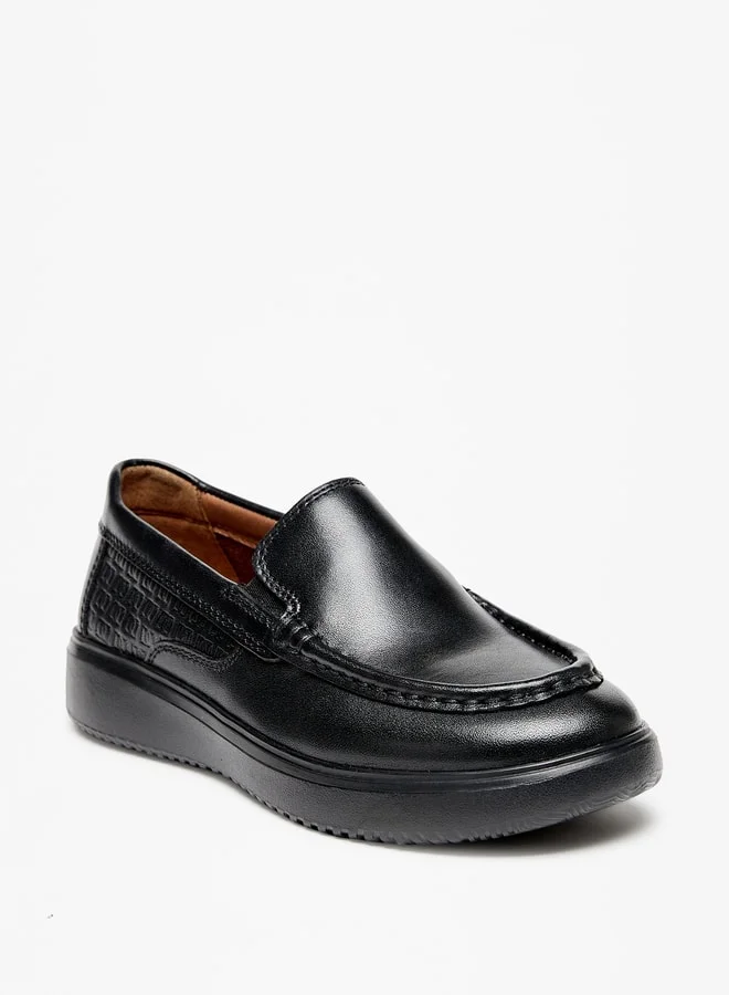 DUCHINI Boys Solid Slip-On Loafers