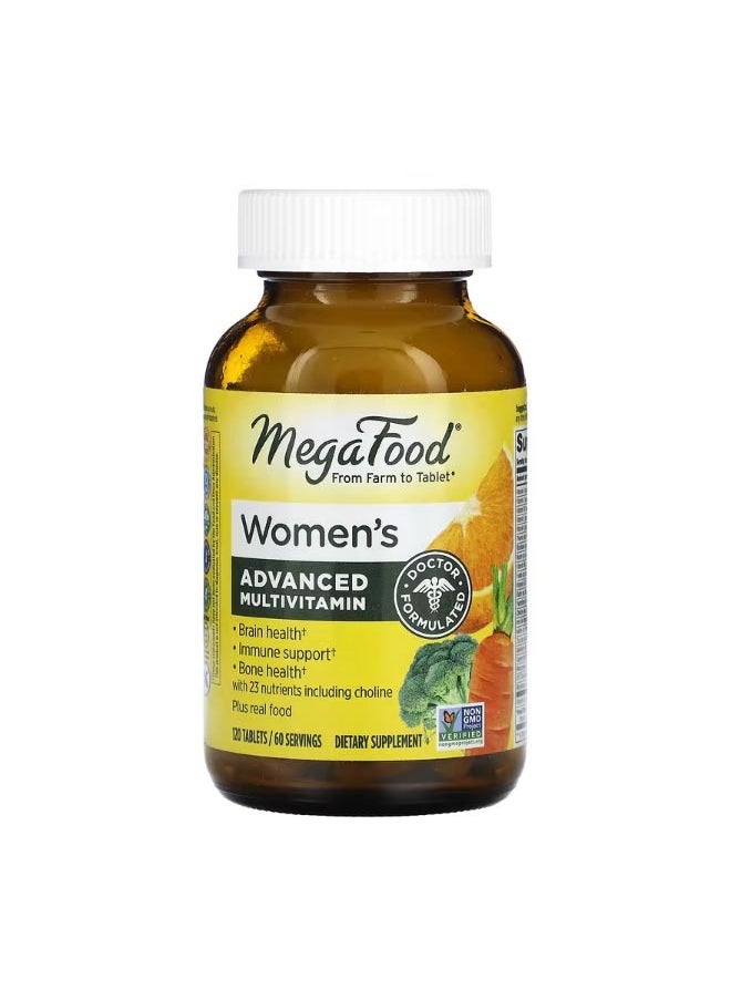 MegaFood Womens Advanced Multivitamin 120 Tablets  - Image 1