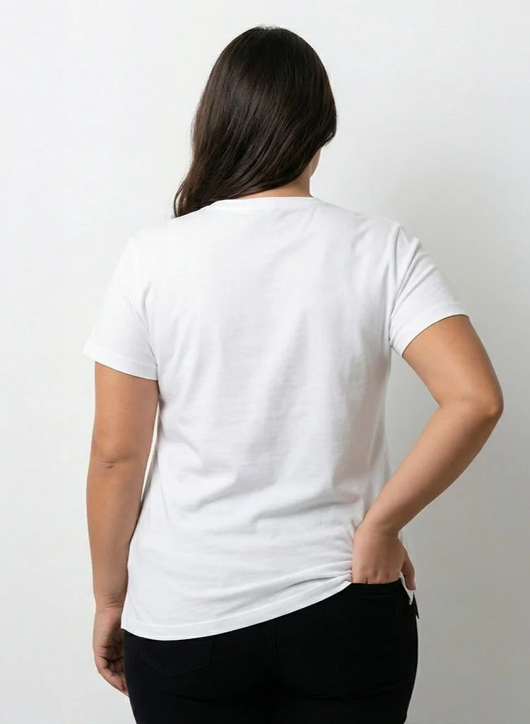 Polo Play Ladies Graphic T-shirt -WHITE (1XL)