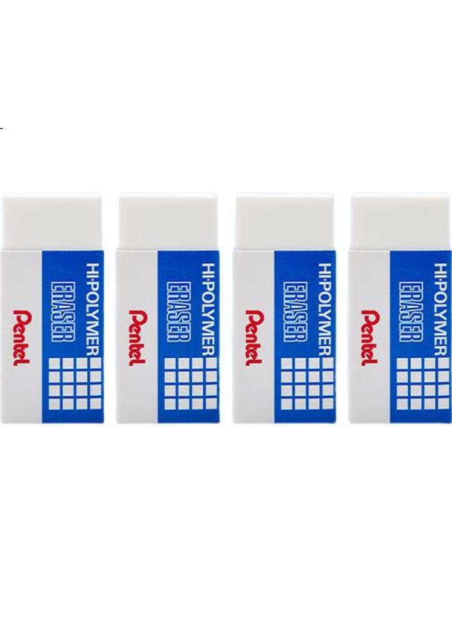 Pentel ممحاة بينتل زيه03 البيضاء، ممحاة رسم، ممحاة عالية البوليمر لجمع الغبار، عبوة 4 قطع - Image 3