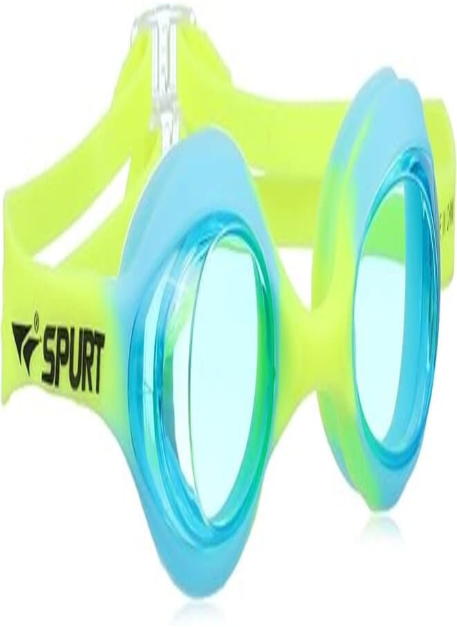 Spurt SPURT Swimming Goggles with Blue Lenses 18D-122 Blue and Light Green 