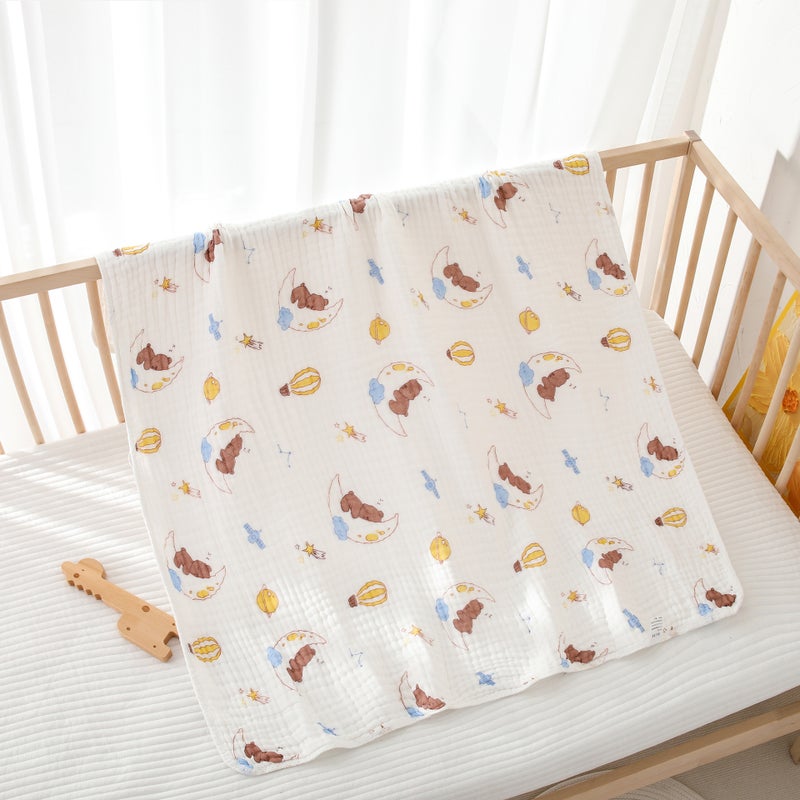 Baby Quilt Cotton Six-Layer Gauze Bath Towel Newborn Aa Class Single Bag Towel Blanket for Newborn Baby - Image 1