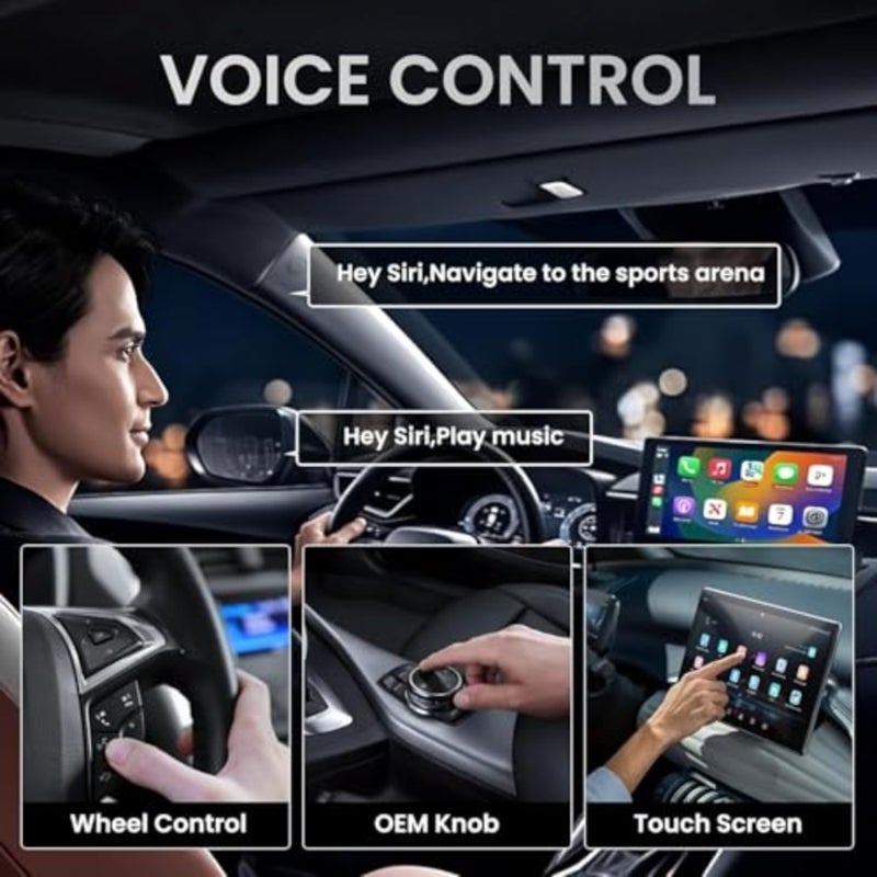 محول CarPlay لاسلكي 2026 3 في 1، سلكي لشاشة لاسلكية لآيفون أندرويد، اتصال تلقائي مزدوج 2.4/5 جيجا هرتز واي فاي بلوتوث 5.0، وصلة مرآة السيارة للمركبات، متوافق مع iOS Android - Image 4