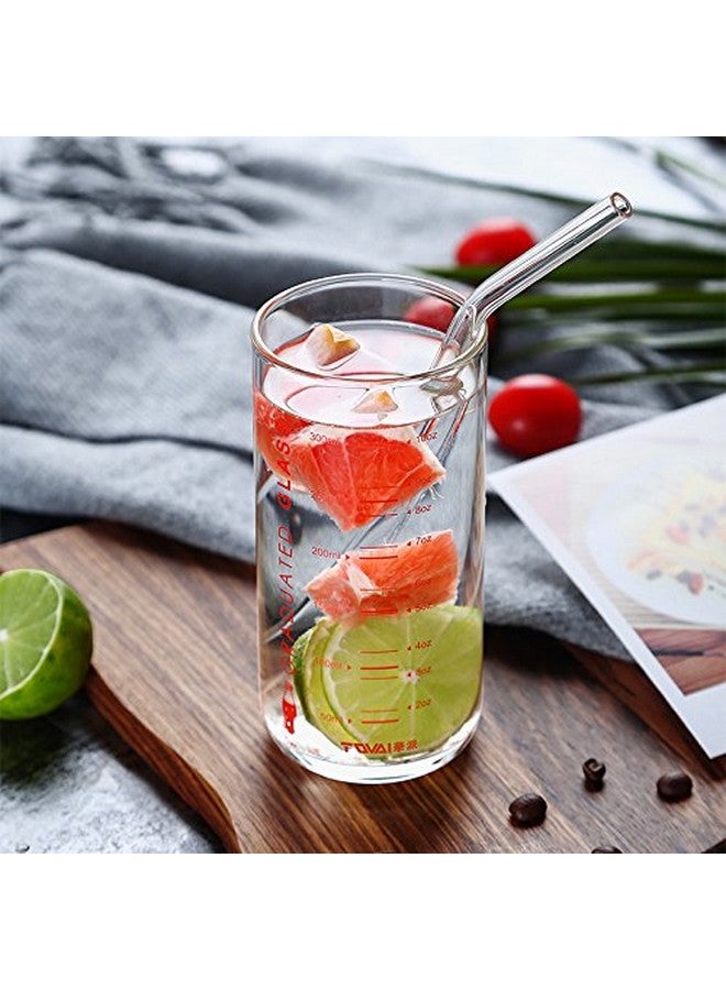 ALINK Glass Smoothie Straws, 10" x 10 mm Long Reusable Clear Drinking Straws, Pack of 8 with 2 Cleaning Brush, - Image 4