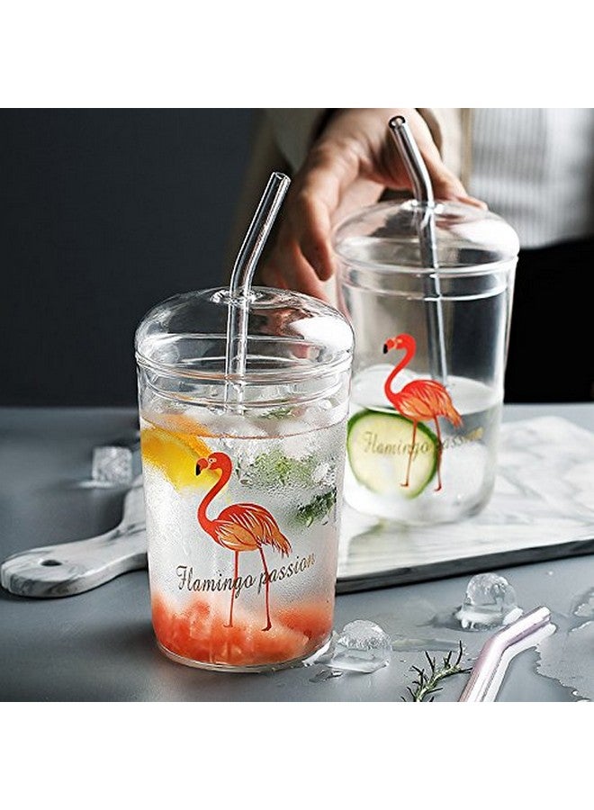 ALINK Glass Smoothie Straws, 10" x 10 mm Long Reusable Clear Drinking Straws, Pack of 8 with 2 Cleaning Brush, - Image 5