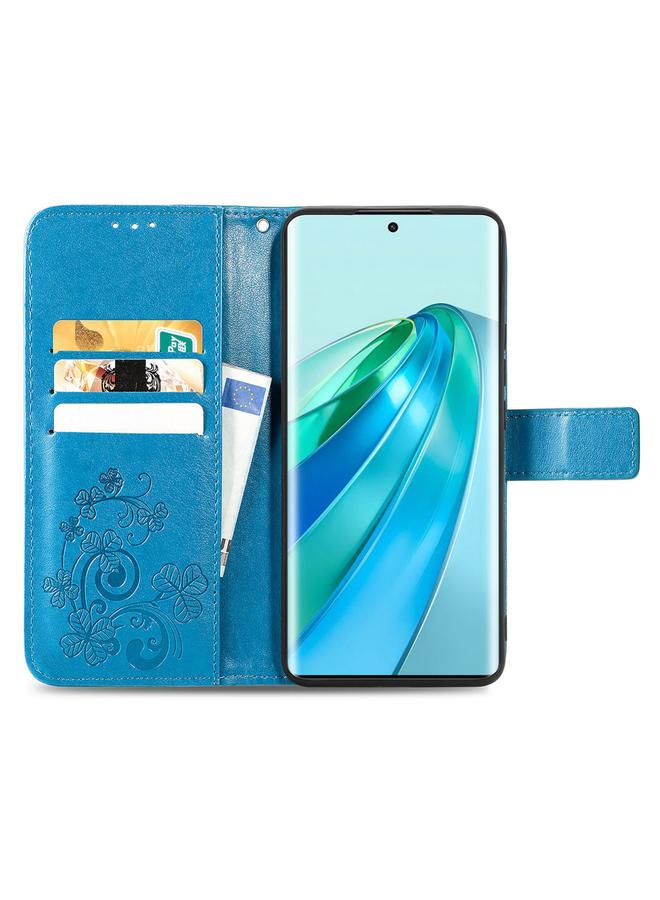 S-TOP Case For Honor X40 Four-leaf Clasp Embossed Buckle Leather Phone Case - Image 3