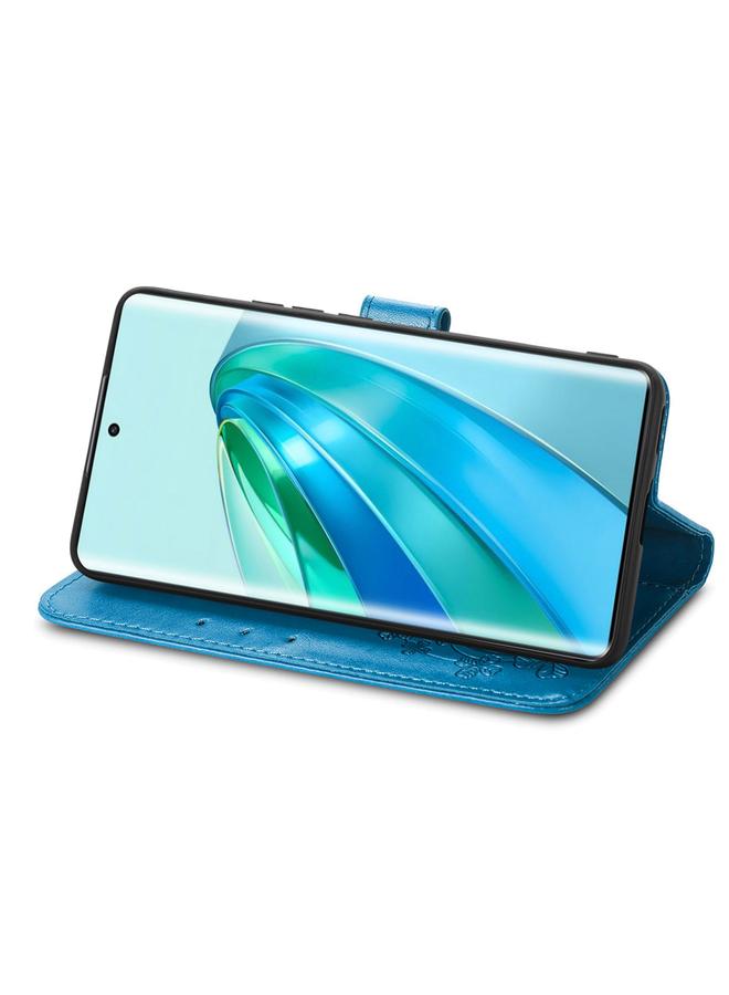 S-TOP Case For Honor X40 Four-leaf Clasp Embossed Buckle Leather Phone Case - Image 4